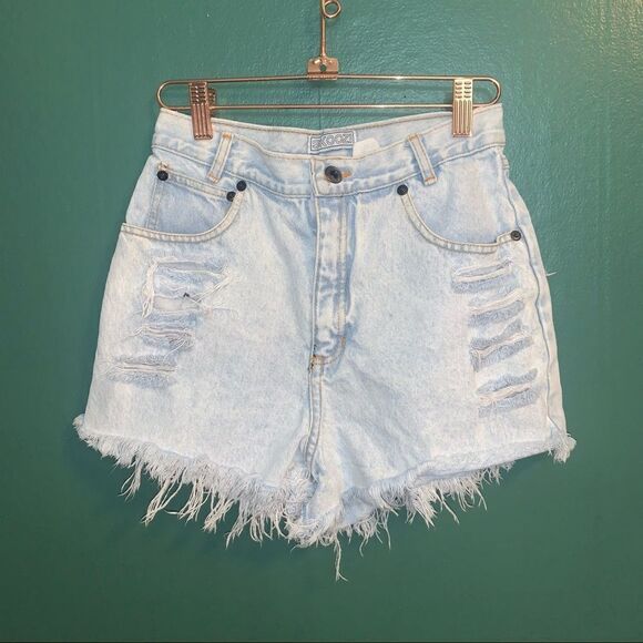 Vintage Skoozi High Waisted Shorts 25 - Picture 1 of 3